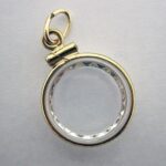 24 -GOLD NUGGET HOLDER QTY 13 MM GOLD FILLED W/ 2 WATCH CRYSTALS & 1-JUMP RING