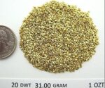Alaskan Yukon Gold Rush Nuggets 20&25 Mesh 5 Troy Oz 155.5 Gram 100 DWT Authentic