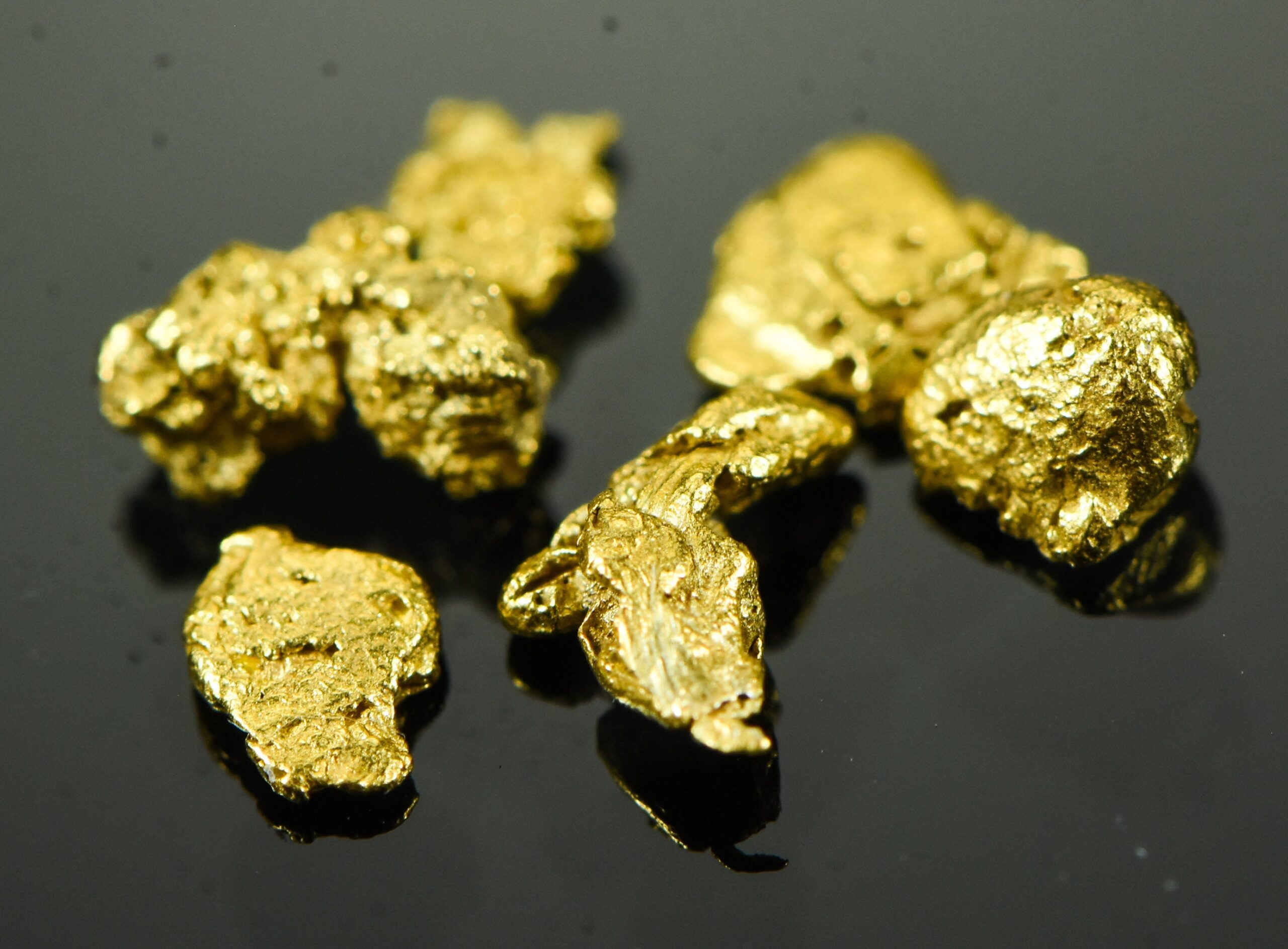 NBG_0477.jpg Alaskan Yukon Gold Rush Nuggets #8 Mesh .78 Grams or 1/2 dwt of Fines - Image 1