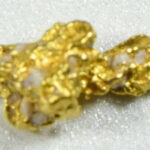 #14 Australian Natural Gold Nugget With Quartz Weighs .54 Grams