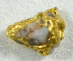 #18 Australian Natural Gold Nugget With Quartz Weighs .48 Grams