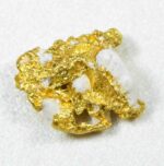 #1 Australian Natural Gold Nugget With Quartz Weighs .91 Grams