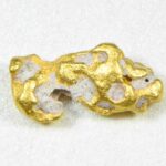 #10 Australian Natural Gold Nugget With Quartz Weighs .88 Grams