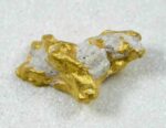 #20 Australian Natural Gold Nugget With Quartz Weighs .75 Grams