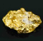 #4 Australian Natural Gold Nugget With Quartz Weighs 1.69 Grams.