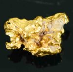 #5 Australian Natural Gold Nugget With Quartz Weighs 1.37 Grams.