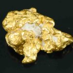 #8 Australian Natural Gold Nugget With Quartz Weighs .88 Grams.