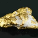 #12 Australian Natural Gold Nugget With Quartz Weighs 1.28 Grams.