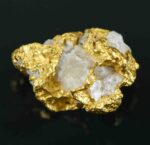 #20 Australian Natural Gold Nugget With Quartz Weighs .61 Grams.