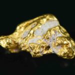 #23 Australian Natural Gold Nugget With Quartz Weighs .99 Grams.