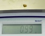 #23 Australian Natural Gold Nugget With Quartz Weighs .99 Grams. - Image 3