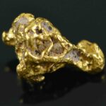 #25 Australian Natural Gold Nugget With Quartz Weighs 2.38 Grams.