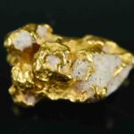 #33 Australian Natural Gold Nugget With Quartz Weighs 1.23 Grams.