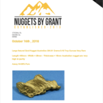 Personalized Australian Gold Nugget Story & Appraisal "Light Up Collectors Box"